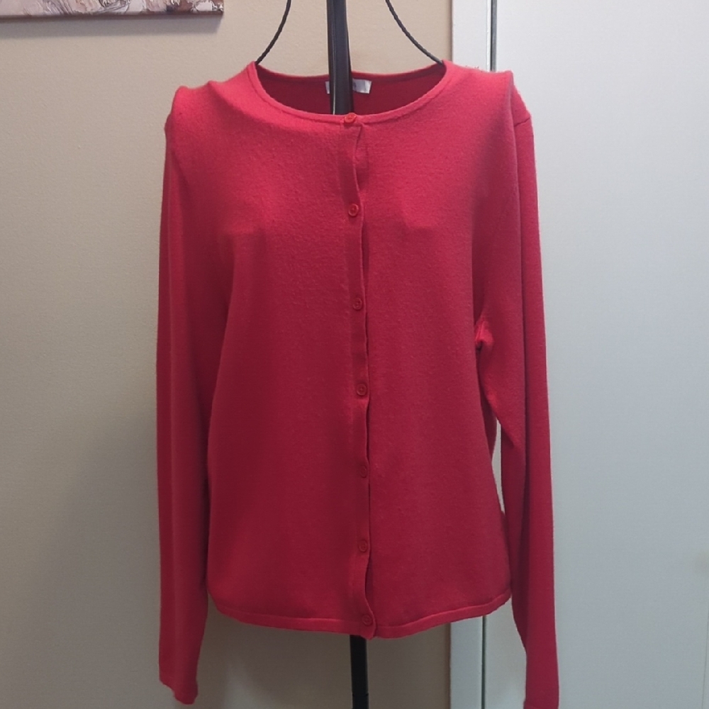 Vibrant Red Knit Sweater